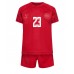 Danmark Pierre-Emile Hojbjerg #23 Barnkläder Hemma matchtröja till baby VM 2022 Kortärmad (+ Korta byxor) Billigt